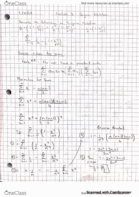 MAT 21B Lecture 3: Sigma Notation cover image