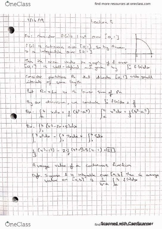 MAT 21B Lecture 5: Average Value and Fundamental cover image