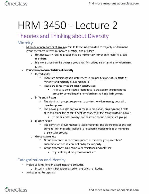 HRM 3450 Lecture 2: Theories and Thinking of Diversity thumbnail