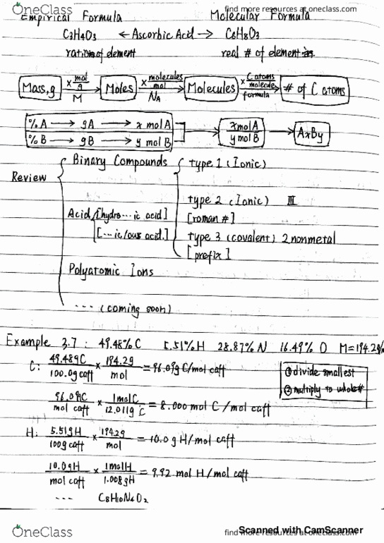 CHEM 1A Lecture 5: formulas & Stoichiometry cover image