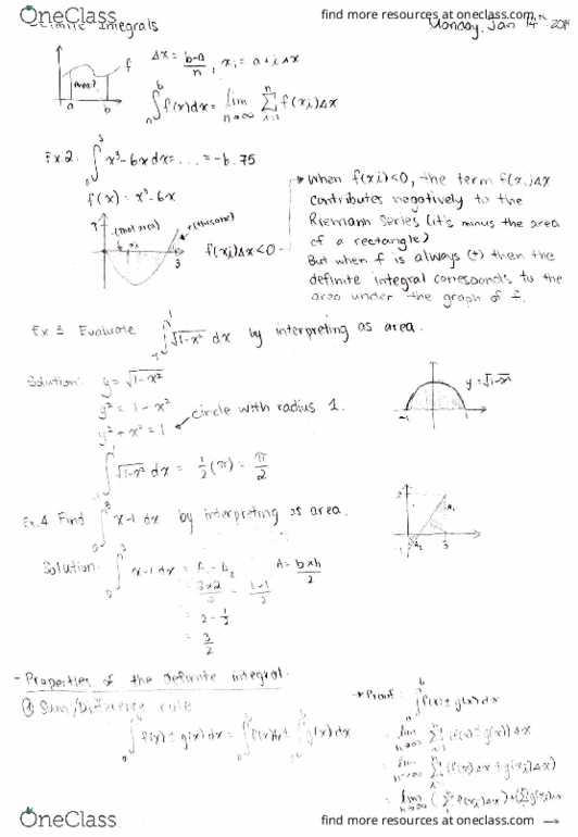 MATH 141 Lecture 4: Definite Integrals and Properties cover image