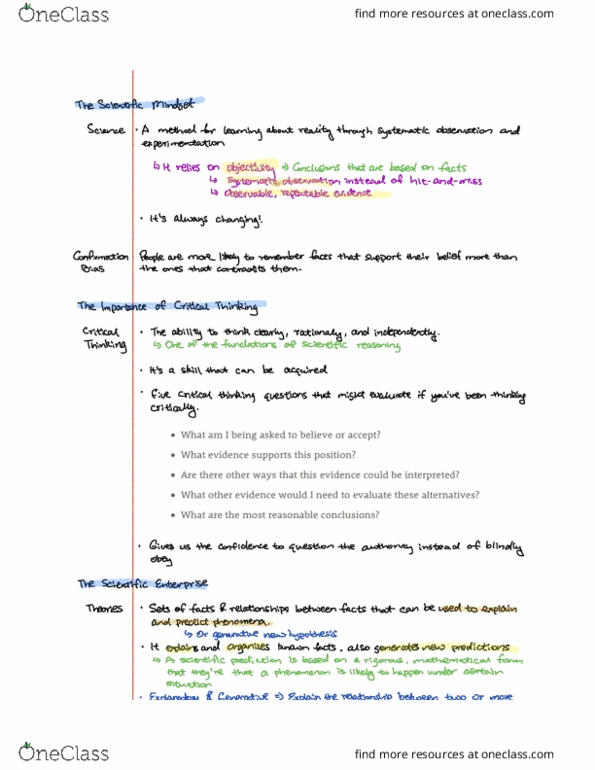 PSY100H1 Lecture Notes - Lecture 2: Participant Observation, Internal Validity, Confounding thumbnail