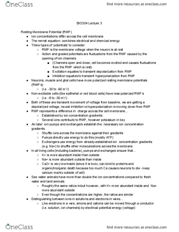 BIO304H5 Lecture 3: BIO304 Lecture 3 thumbnail