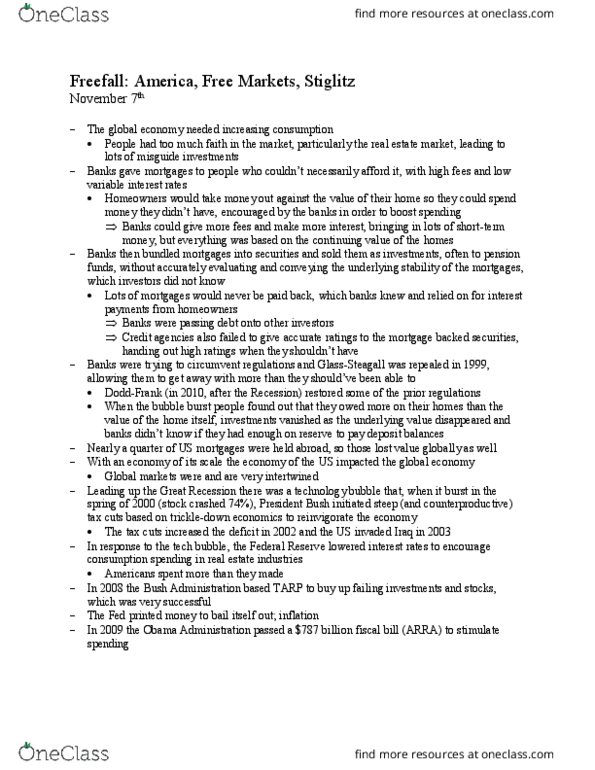 POLS 051 Chapter Notes - Chapter November 7th and 14th Readings: Dot-Com Bubble, American Recovery And Reinvestment Act Of 2009, Islamophobia thumbnail