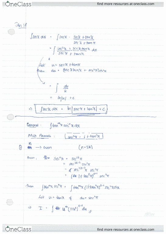 MATH101 Lecture 6: More Trigonometric Integrals cover image