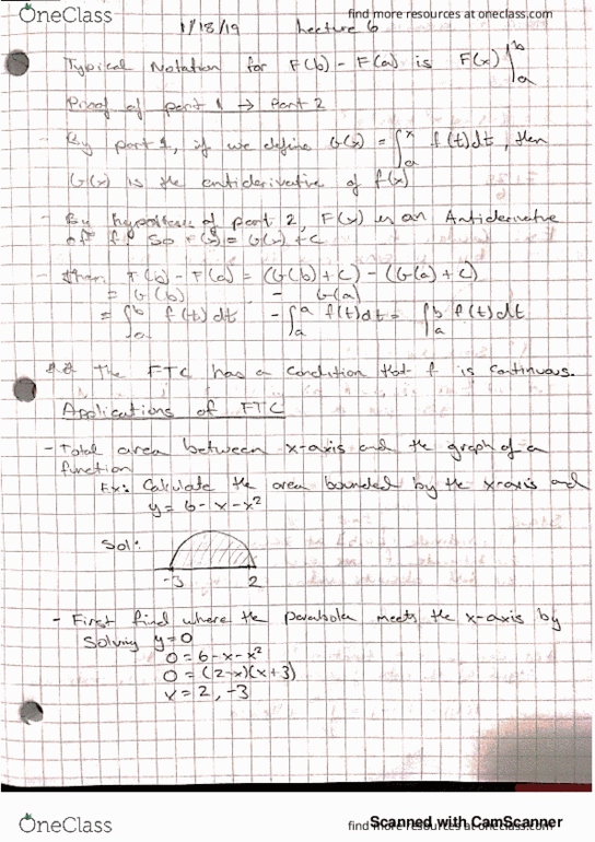 MAT 21B Lecture 6: Fundamental Theorem of Calculus cover image