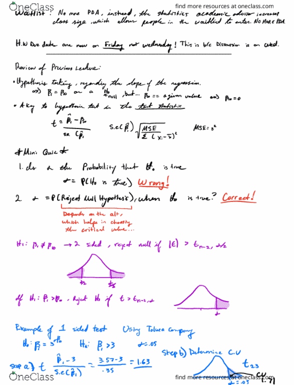 STA 108 Lecture 6: Winter 2019 Hypothesis and Power of a Model Proof cover image