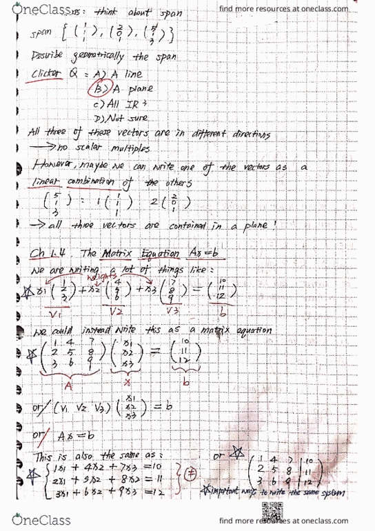 MATH 221 Lecture 4: MATH221 – Lecture 4 – The Matrix Equation cover image