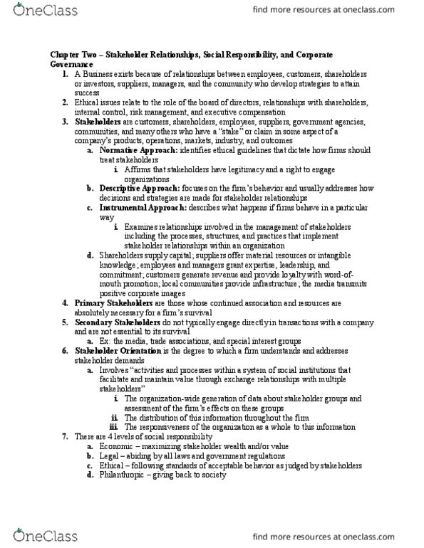 MAN 4701 Chapter Notes - Chapter 2: Internal Control, United States Federal Sentencing Guidelines, Public Company thumbnail