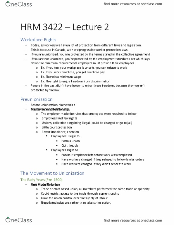 ADMS 3422 Lecture 2: History of Industrial Relations thumbnail