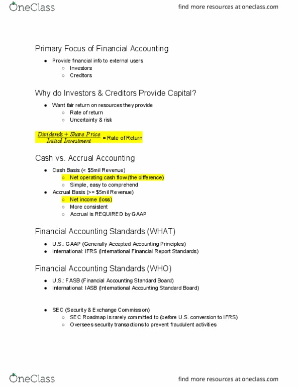 ACCY 301 Lecture 1: Focus of Financial Accounting thumbnail