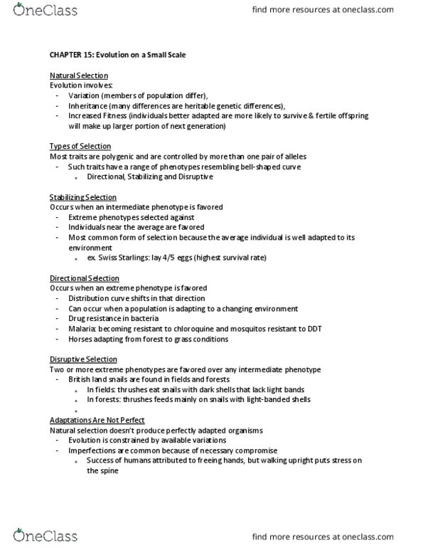 BIOL 101 Lecture 12: Evolution on a Small Scale thumbnail