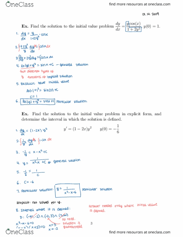 MTH 256 Lecture Notes - Lecture 4: Lentil, Constant Function, Rate Function thumbnail