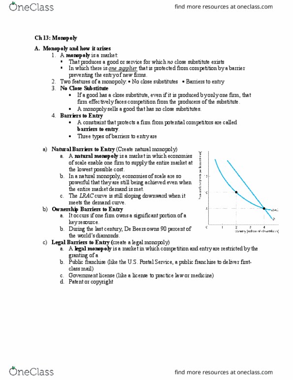 ECON 1000 Lecture 13: Lecture notes Chapter 13 thumbnail