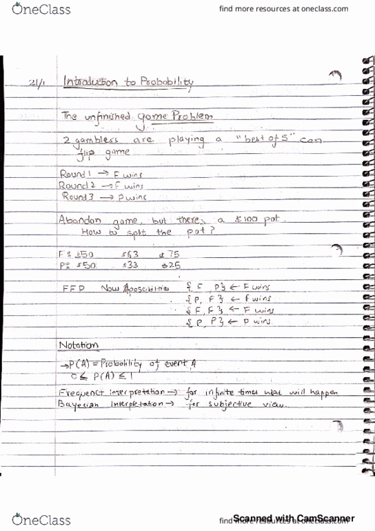 STA107H5 Lecture 5: STA107 Lecture 5 Introduction to Probability cover image