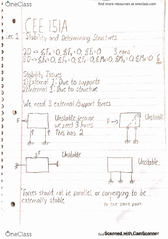 ENGRCEE 151A Lecture 1: Stability and Determining Structures thumbnail