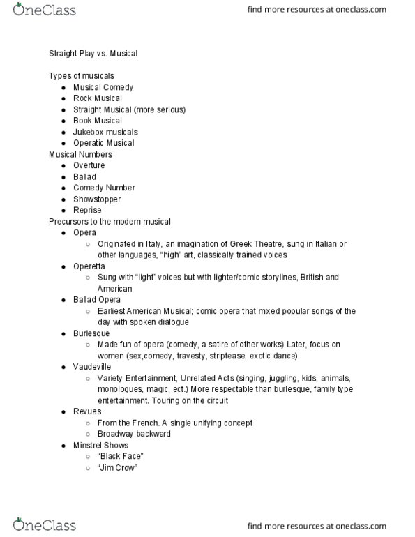 THEA 2010 Lecture 3: Straight Play vs Musicals thumbnail