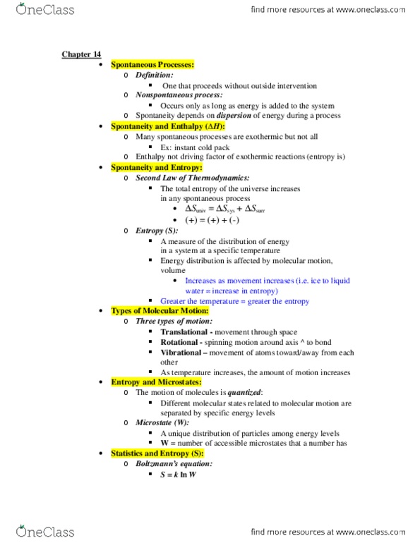 CHEM 1101 Lecture Notes - Glycolysis, Phosphorylation thumbnail