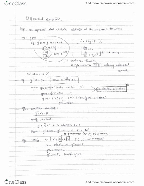 MATH 2410Q Lecture 1: Definition and Terminology, Initial-Value Problems cover image