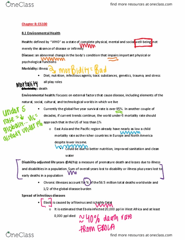 ES 100 Lecture Notes - Lecture 1: Filoviridae, Environmental Health, Improved Sanitation thumbnail