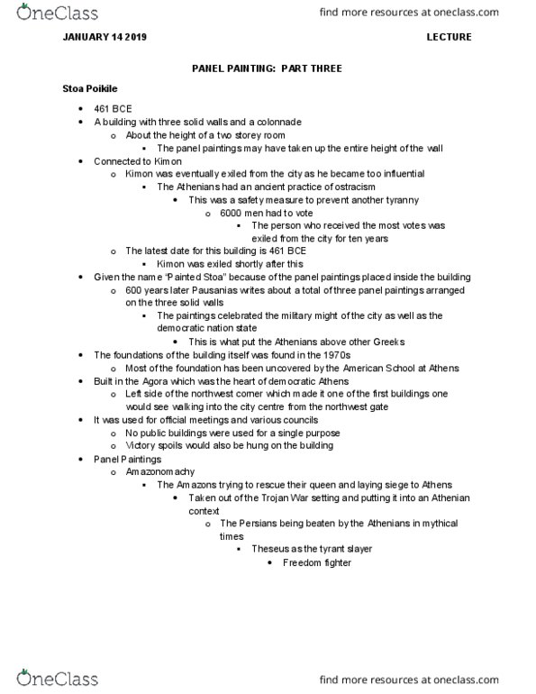 Classical Studies 3500F/G Lecture 3: Classical Studies 3500 Lecture Notes January 14 2019 thumbnail