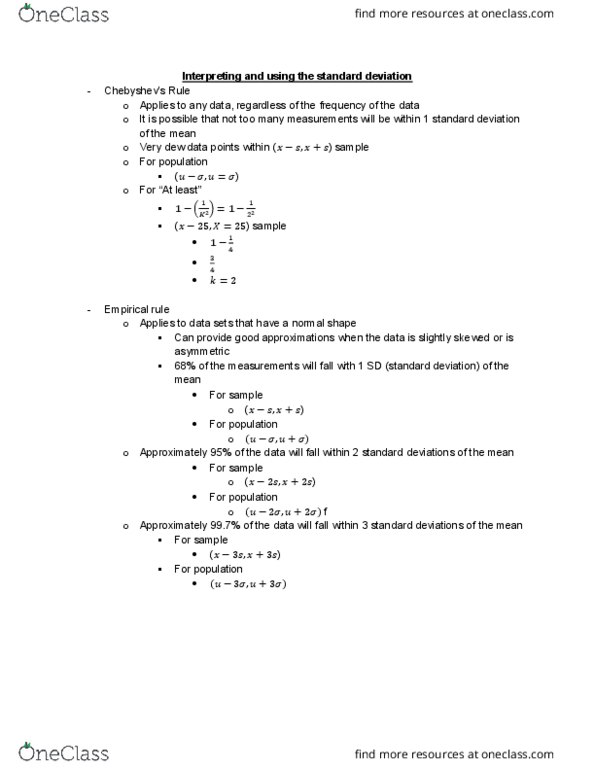 STAT 213 Lecture Notes - Lecture 6: Standard Deviation cover image