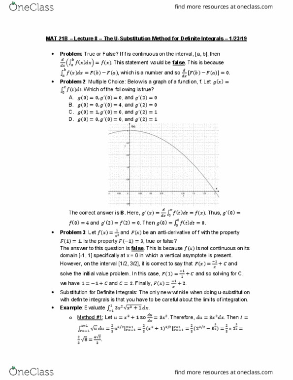 MAT 21B Lecture Notes - Lecture 8: Antiderivative, Asymptote, Wrinkle thumbnail