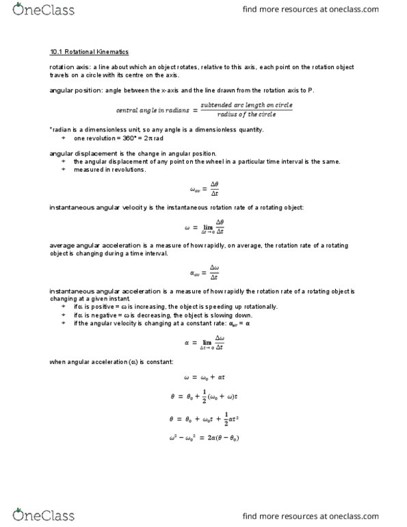 Physics 1028A/B Chapter 10: C10 - Rotational Motion thumbnail