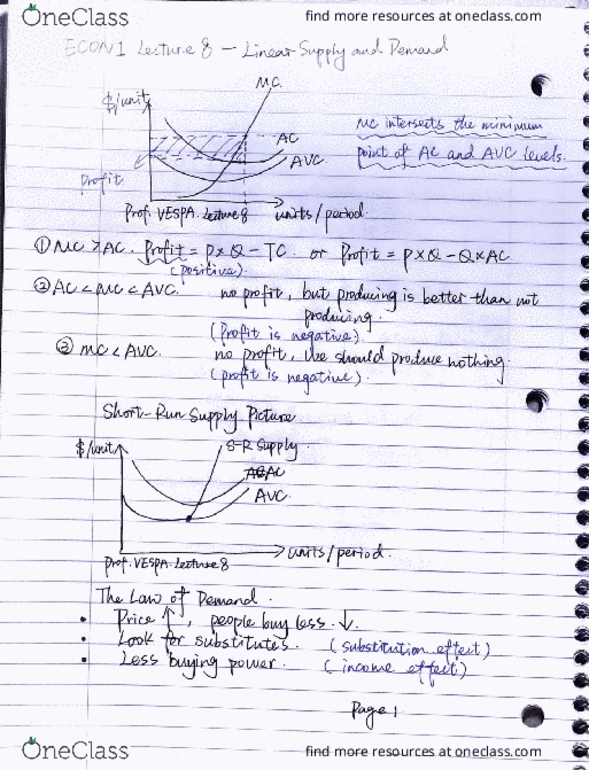 ECON 1 Lecture 8: linear supply and demand cover image