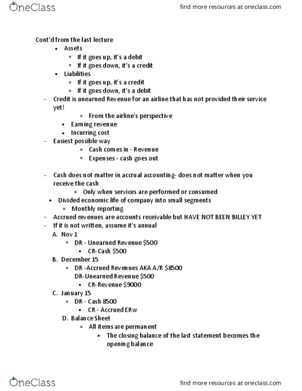 ACCT 217 Lecture Notes - Lecture 3: Accounts Receivable, Retained Earnings thumbnail