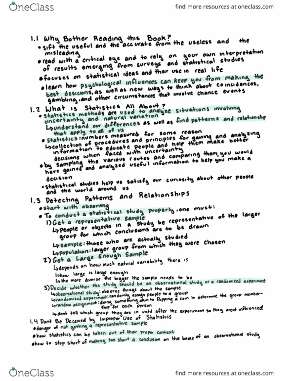 STATISTC 111 Chapter Notes - Chapter 1: Dublin Institute For Advanced Studies thumbnail