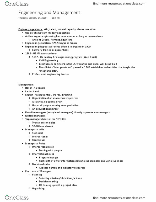 EEL 4914 Lecture 5: ABET Lecture #1 Engineering and Management thumbnail