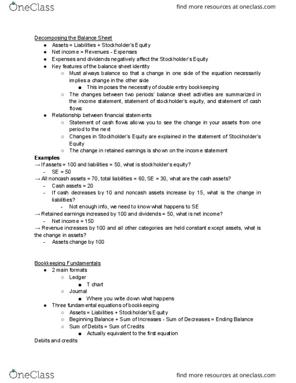 ECON 4 Lecture Notes - Lecture 4: Double-Entry Bookkeeping System, Cash Cash, Bookkeeping thumbnail