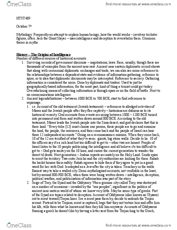 HTST 489 Lecture Notes - Ancient Warfare, Political Warfare, Chanakya thumbnail