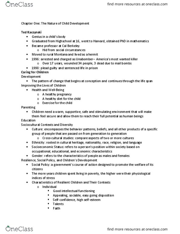 PSYC 20651 Chapter Notes - Chapter 1.1-1.2: Effective Schools thumbnail