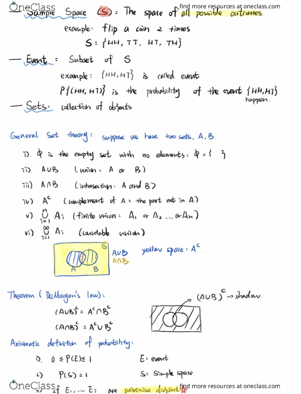 MATH 3160 Lecture 2: MATH 3160- lecture 2- probability set up thumbnail