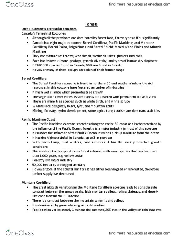 GEOG 2EI3 Lecture Notes - Lecture 11: Productivity, Hydroelectricity, British Columbia Interior thumbnail