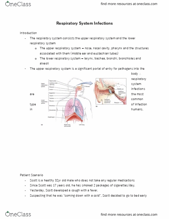 HTHSCI 2HH3 Lecture 3: Respiratory System Infections Module thumbnail