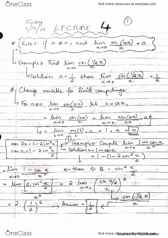 MATH 265 Lecture 4: Limit Computation cover image