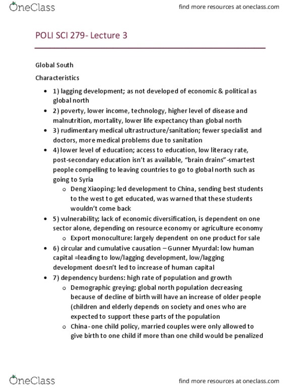 POLI 279 Lecture Notes - Lecture 2: Deng Xiaoping, Human Capital, De Jure thumbnail