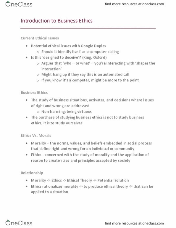 MGMT 3000 Lecture Notes - Lecture 1: Business Ethics, Ikea, Triple Bottom Line thumbnail