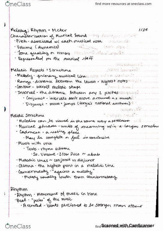 MUS 302L Lecture 1: Melody; Rhythm and Meter thumbnail