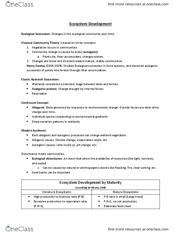 NRE 3105 Lecture 3: 3 Ecosystem Development, Hydric Soils thumbnail