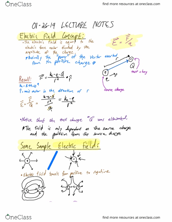 PHYSICS 1251 Lecture 7: Lecture Note Jan 22, 2019 cover image