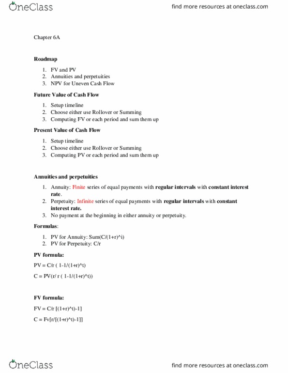 FIN 302 Lecture Notes - Lecture 3: Net Present Value cover image