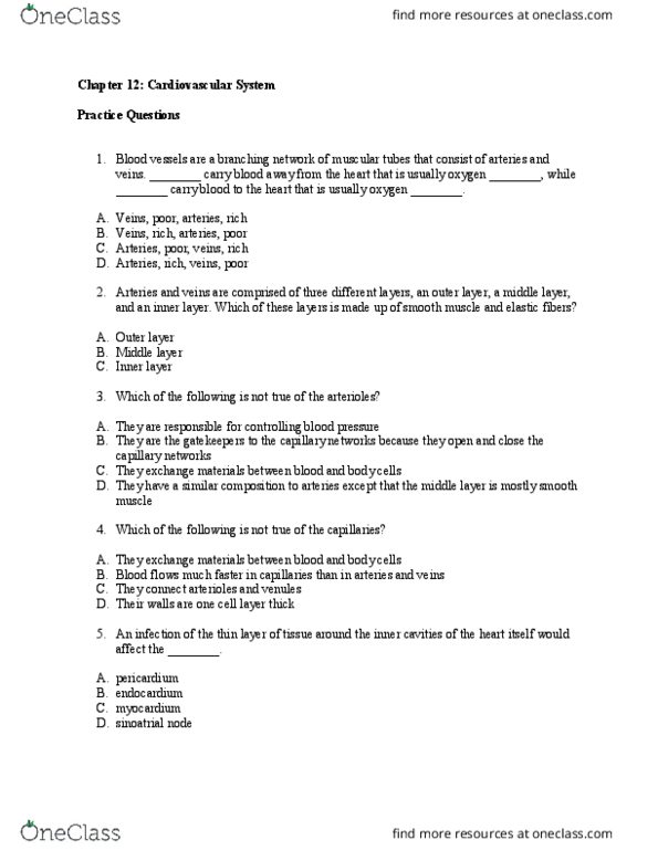 BIO 161 Lecture 12: Chapter 12 Practice Questions thumbnail