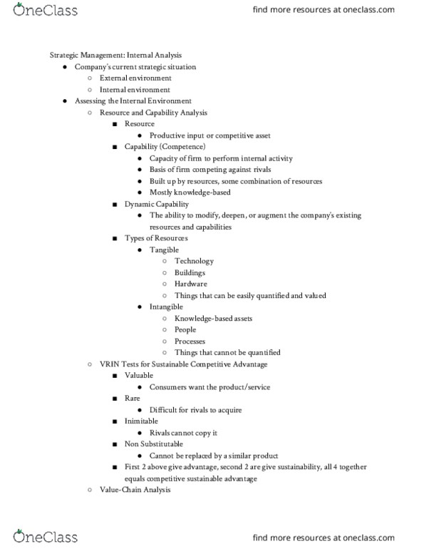 33:620:301 Lecture Notes - Lecture 3: Swot Analysis, Customer Retention thumbnail