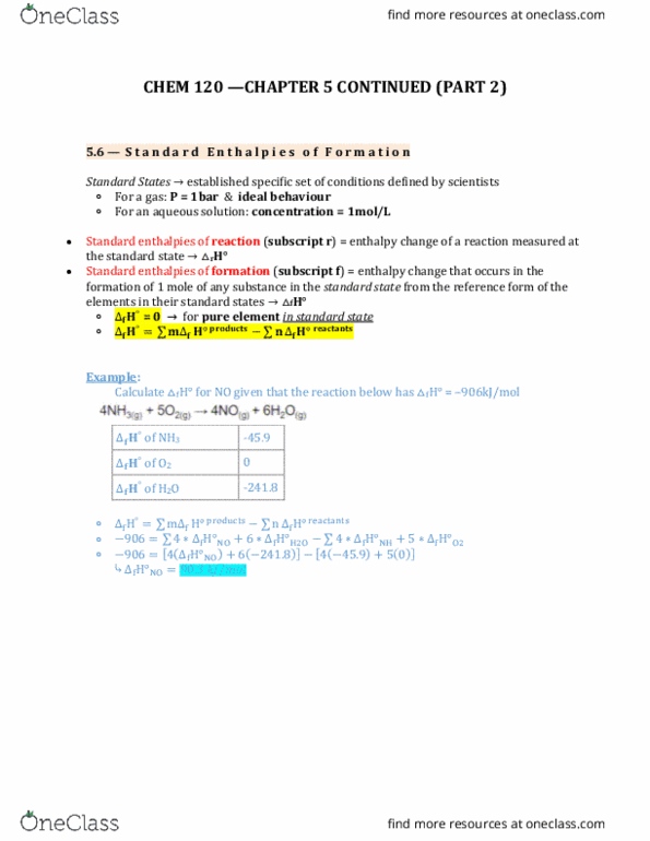 CHEM 120 Lecture 6: Chapter 5 (part 2) & Chapter 14 - Kinetics (part 1) cover image
