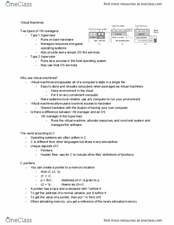 CSE 131 Lecture Notes - Lecture 4: Hypervisor, Process State, X86 thumbnail