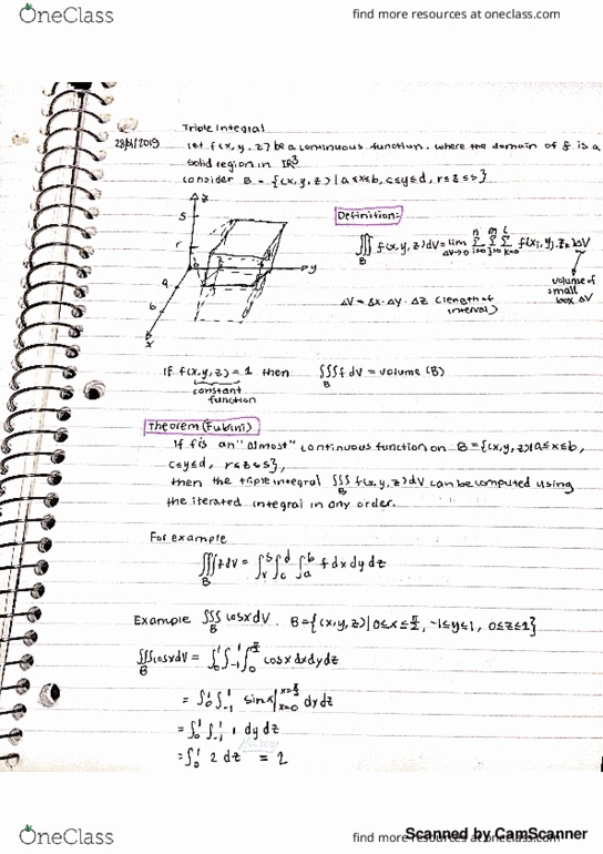 MAT235Y1 Lecture 10: MAT235Y1 Lecture 10 triple integral cover image